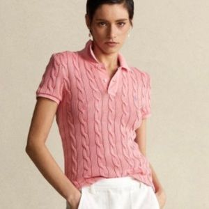 Ralph Lauren Slim Fit Cable Knit Button Up